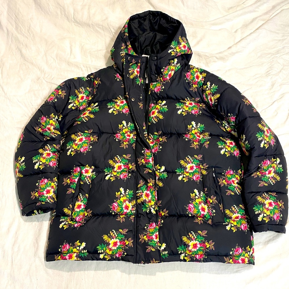 ASOS Floral Oversized Puffer Jacket